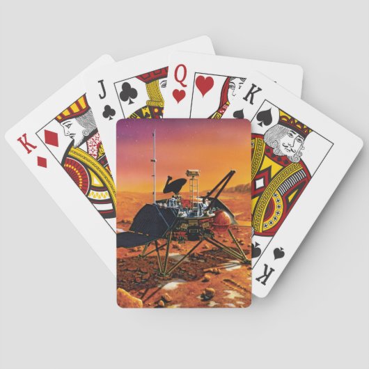 Jeu De Cartes OEuvre d'art Concept de la NASA Mars Polar Lander (dos)
