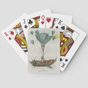 Jeu De Cartes Œuvre d'art représentant un ballon dirigeable anti