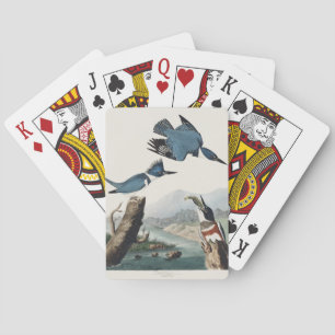 Jeu De Cartes Œuvre d'art vintage d'Audubon sur le martin-pêcheu