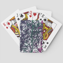 Jeu De Cartes Œuvres d'art en marbre violet, vert, rose