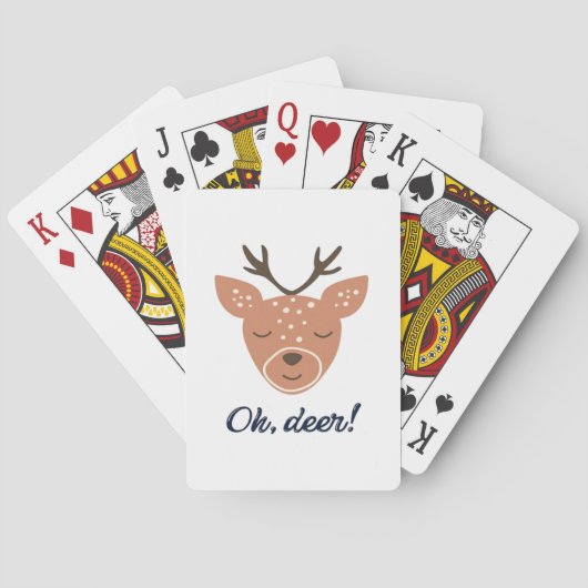 Jeu De Cartes Oh cerf cerf amour Sauver le cerf Design Créatif (dos)