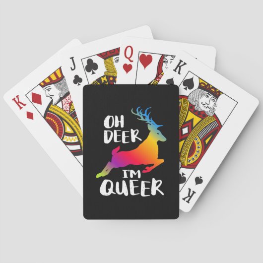 Jeu De Cartes Oh Cerf Fierté Queer Style Artistique Minimaliste (dos)