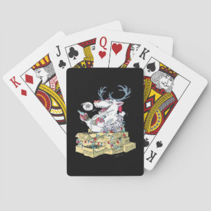 Jeu De Cartes Oh cerf renne ivre célébrant la fête de Noël