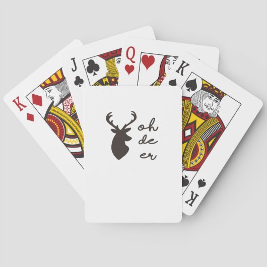Jeu De Cartes Oh Deer Modern Graphic Style  (dos)