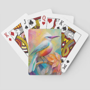 Jeu De Cartes Oiseau à poitrine rouge à bec rose