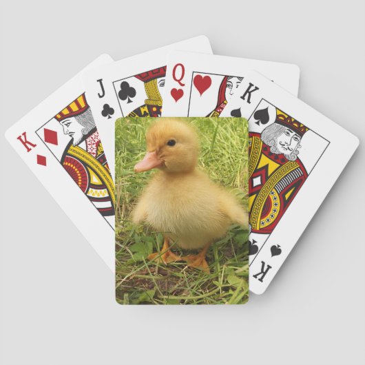 Jeu De Cartes oiseau, canard, canard, jaune, nature, mignonette, (dos)