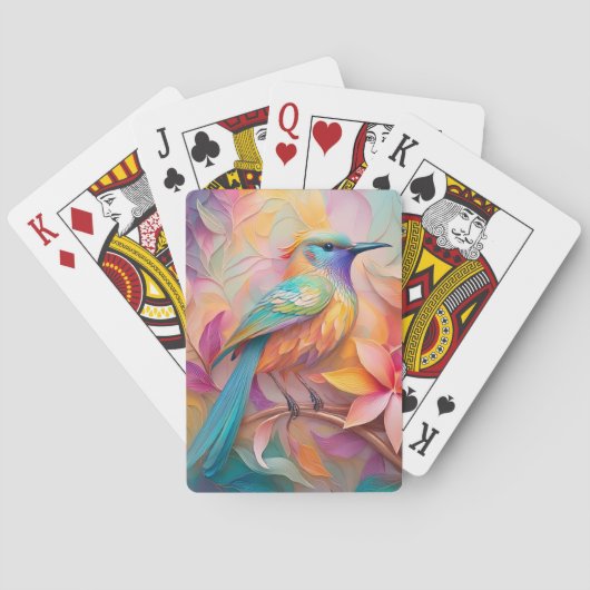 Jeu De Cartes Oiseau-chanteur à gorge violette Imaginaire (dos)