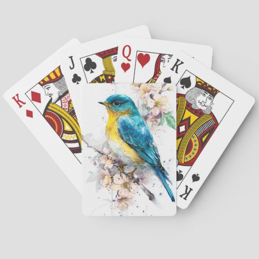 Jeu De Cartes Oiseau chanteur printanier (dos)