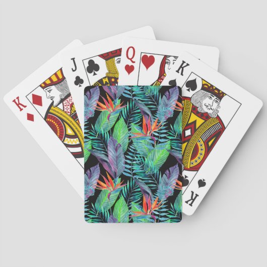 Jeu De Cartes Oiseau d'aquarelle du paradis (dos)