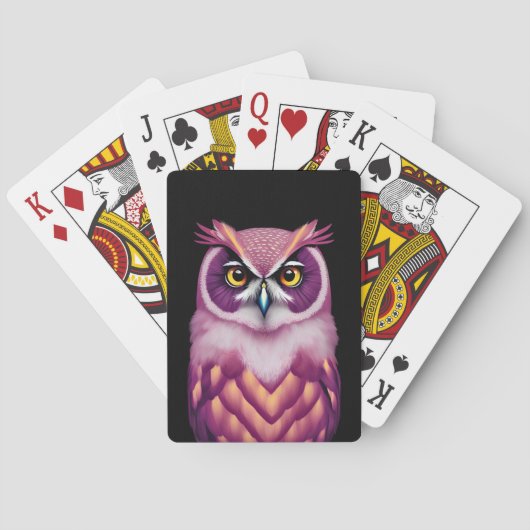 Jeu De Cartes Oiseau de Chouette coloré (dos)