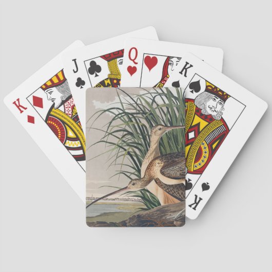 Jeu De Cartes Oiseau de Courlis à long bec Audubon (dos)