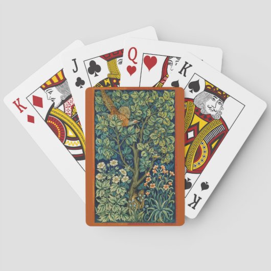 Jeu De Cartes Oiseau de faisan dans un arbre (par William Morris (dos)