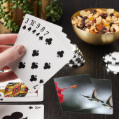 Jeu De Cartes Oiseau de Humming et Fleur rouge (In Situ)