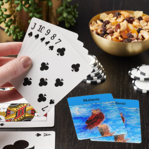 Jeu De Cartes Oiseau en Chouette lune Personnalisé