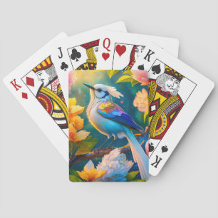 Jeu De Cartes Oiseau fantastique Geai à ailes arc-en-ciel