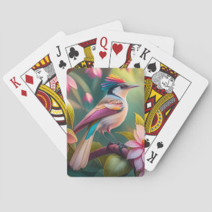 Jeu De Cartes Oiseau fantastique Geai à crête arc-en-ciel