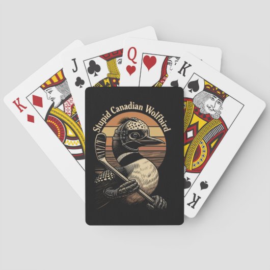 Jeu De Cartes Oiseau loup canadien stupide (dos)