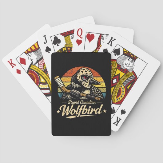 Jeu De Cartes Oiseau loup canadien stupide (dos)