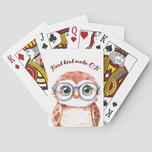 Jeu De Cartes Oiseau Nerd geek (dos)