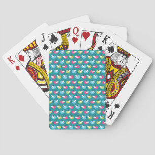 Jeu De Cartes Oiseaux bleu motif