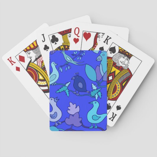 Jeu De Cartes Oiseaux bleus (dos)