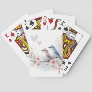 Jeu De Cartes Oiseaux d'amour printaniers Fleur de cerisier Flor