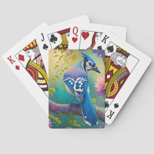 Jeu De Cartes Oiseaux d'Imaginaire Jay bleu (dos)