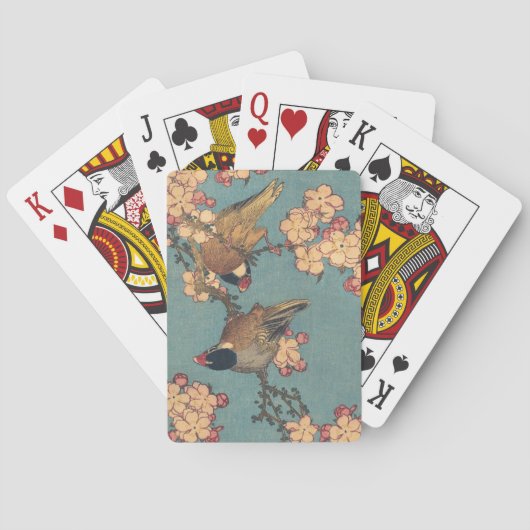 Jeu De Cartes Oiseaux Fleurs Hokusai Art Japonais (dos)