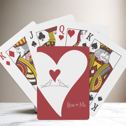 Jeu De Cartes Oiseaux modernes simples personnalisés en amour Co