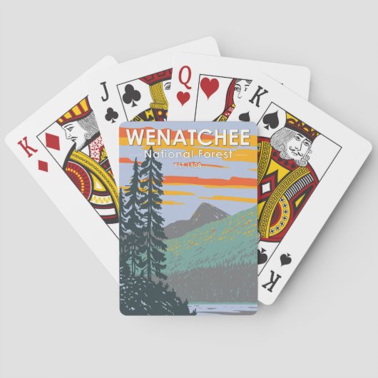 Jeu De Cartes Okanogan Wenatchee National Forest Washington (dos)