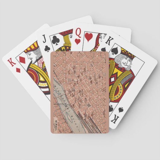 Jeu De Cartes Old St Paul MN Map Playing Cards (dos)