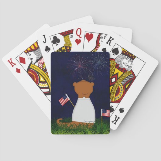Jeu De Cartes Oliver Le Otter Regarde Les Feux D'Oeuvre (dos)
