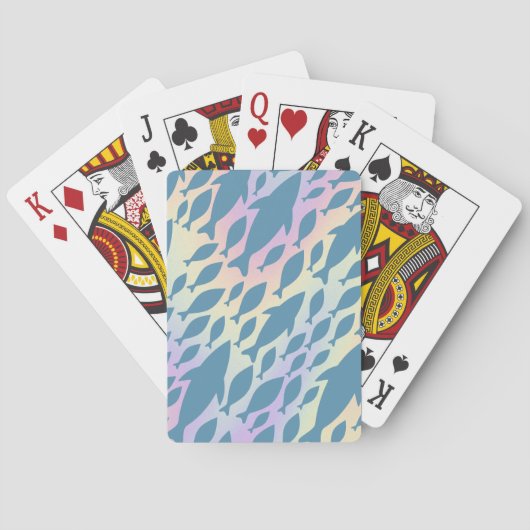 Jeu De Cartes Ombre Poisson Requin Baleine sur galaxie en pente (dos)