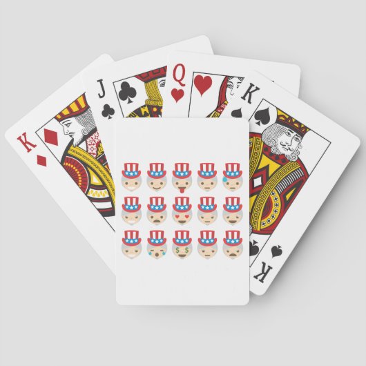 Jeu De Cartes oncle sam emoji (dos)