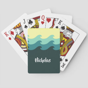 Jeu De Cartes Ondes océaniques de nom personnalisé