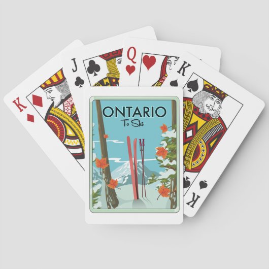 Jeu De Cartes Ontario À Ski (dos)