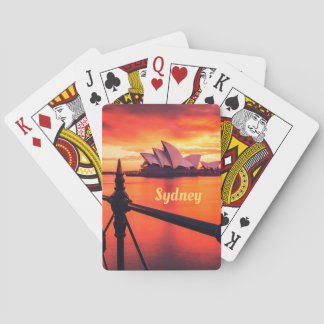 Jeu De Cartes Opéra de Sydney Australie Orange Sky