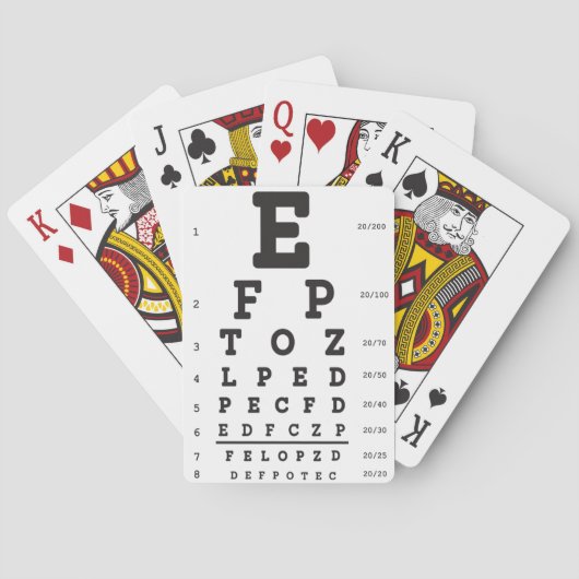 Jeu De Cartes optométrie optique Cartes de lecture classiques (dos)