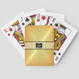 Jeu De Cartes Or brillant acier inoxydable métal 3