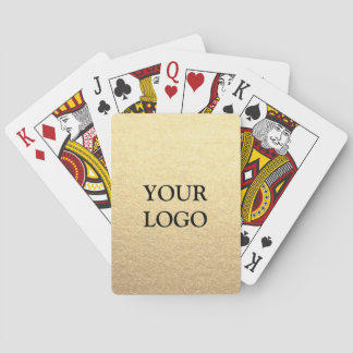 Jeu De Cartes Or personnalisé simple et élégant avec votre logo