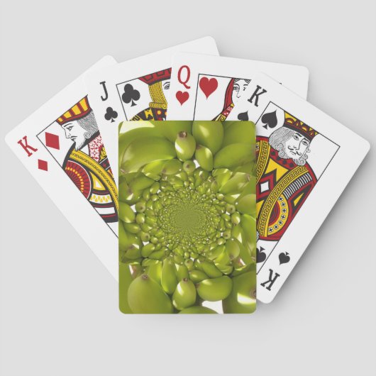 Jeu De Cartes Or vert : banane tropicale Twist Kaleidoscope (dos)