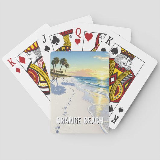 Jeu De Cartes Orange Beach Alabama Travel (dos)