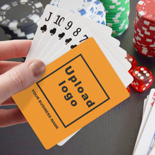 Jeu De Cartes Orange Color Business Marque sur les cartes à joue