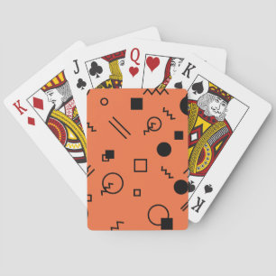 Jeu De Cartes Orange, fun, trendy, geometric Memphis graphic