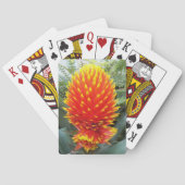 Jeu De Cartes Orange Guzmania Conifera Flore tropicale (dos)