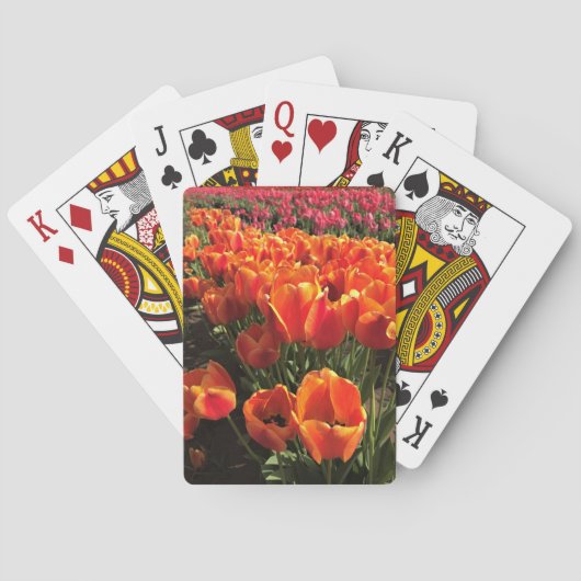 Jeu De Cartes Orange & Red Tulips (dos)