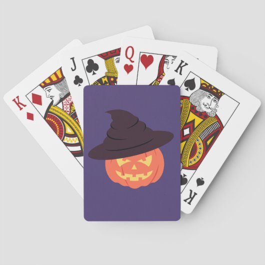Jeu De Cartes Orange Retro Citrouille Poker Cartes Vintage Hallo (dos)