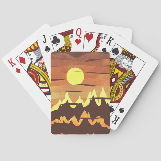 Jeu De Cartes Orange Sunset (dos)
