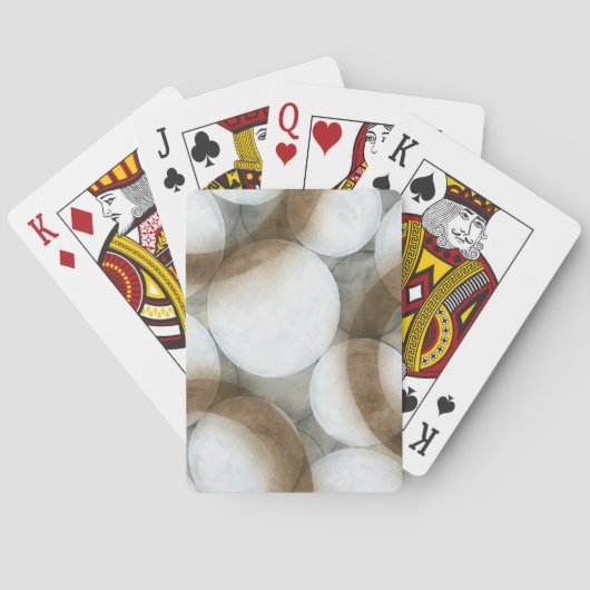 Jeu De Cartes Orbes blanches et cercles Brown (dos)