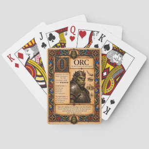 Jeu De Cartes Orc, Art du Bestiaire Médiéval